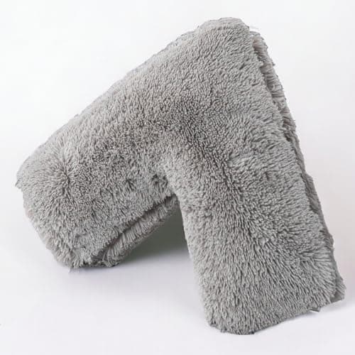 EDS Pregnancy Teddy Fleece V Pillow with Pillowcase Provide Support During Pregnancy Nursing and for Orthopedic Super Soft Comfortable V-shaped Pillows for Head, Neck and Back LH (GREY)