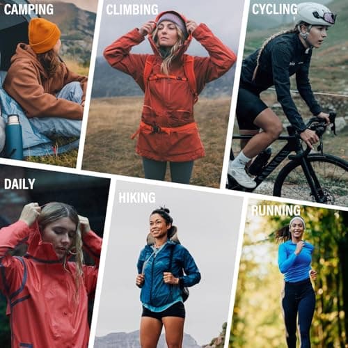 WUDEUI Waterproof Rain Jacket for Women, Lightweight Packable Raincoat with Hood for Outdoor Golf Hiking Travel Windbreaker — view 6