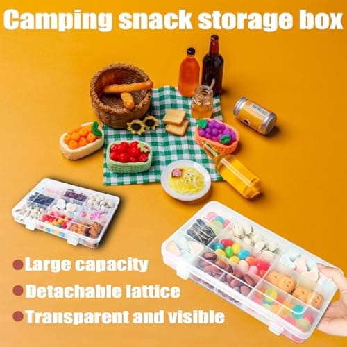 Multi Plastic Kids Travel Trays with 18 Compartments, Clear PP Storage Case for Plane Snack Box — view 4