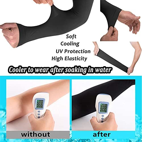 YQXCC Arm Sleeves Cooling UV Sun Protection Sport Compression for Men Women — view 4