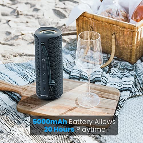 MIATONE Boompro Bluetooth Speakers 36W Portable Speaker with Stereo Sound Bass, Bluetooth 5.3 Wireless IPX7 Waterproof Speaker with USB Type C Charging Port and 5000mAh 16H Playtime (Blue) — view 3