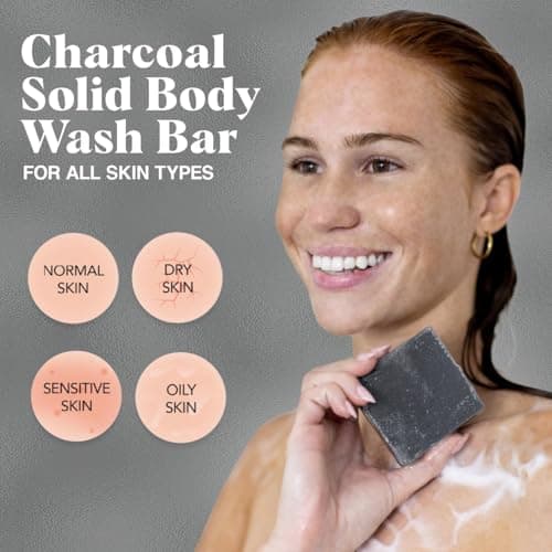 Kitsch Charcoal Soap Body Wash Bar 113g - Detoxifying Bar Soap — view 5