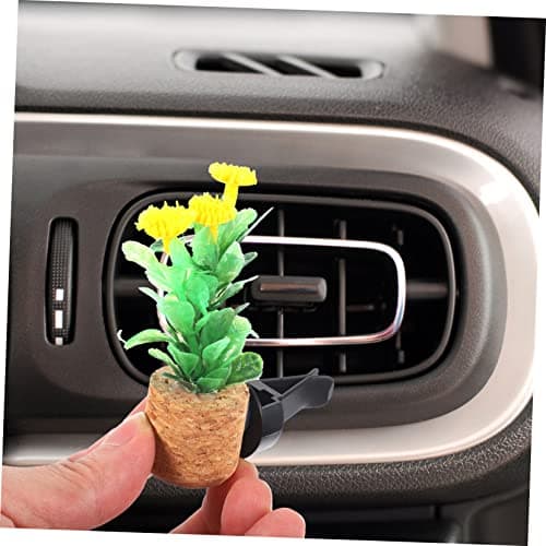 Car Air Freshener Clip Cork Plastic Plant Pot Vent Decor — view 5
