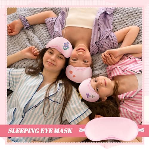 Hicarer 33 Pcs Eye Mask Sleepover Party Supplies for Girls — view 6