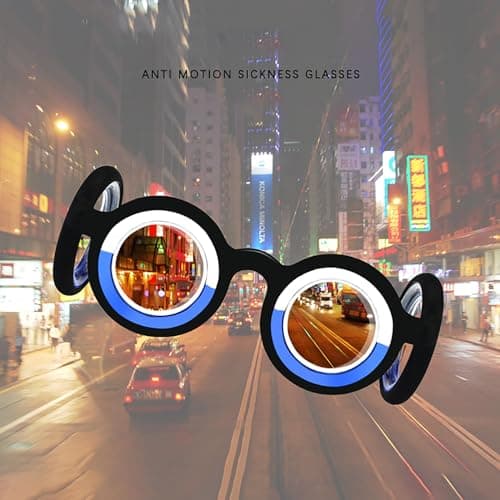 1 Pc Anti-Motion Sickness Smart Car Sick Essentials Ultra-Light Portable Nausea Relief Liquid Glasses for Kids Travel Cruise Essentials, Black — view 6