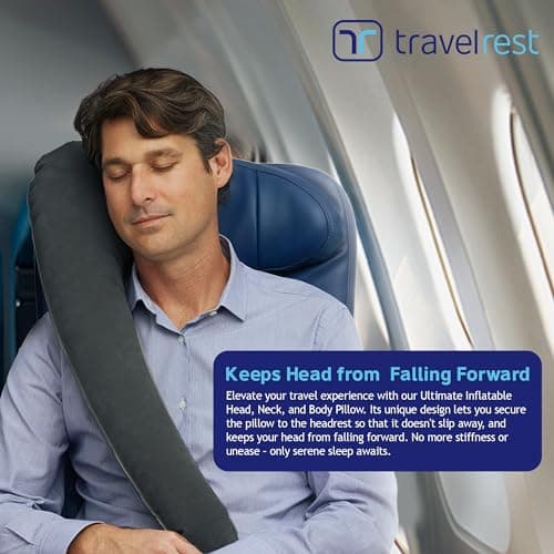 TRAVELREST Ultimate Neck and Body Support Pillow Travel Essential, Grey — view 2