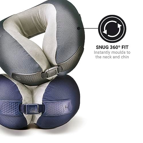 Go Travel Super Supportive & Ergonomic Memory Foam Dreamer Travel Neck Pillow (Light Blue) — view 3