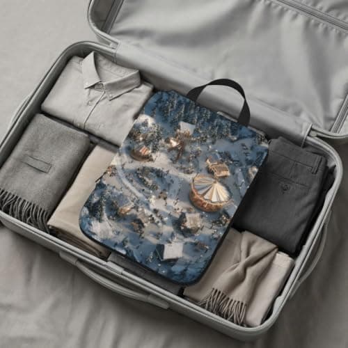 Winter Wonderland Print 4 Set Expandable Packing Organizers For Luggage Suitcase Travel Accessories — view 6