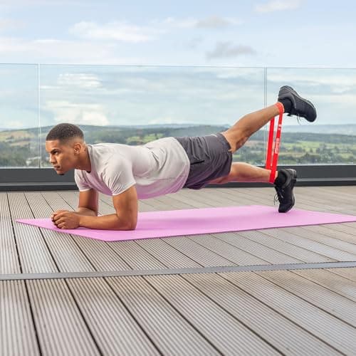 Core Balance Mini Resistance Bands Set Of 5 With Bag Small Latex Loop For Hip Legs and Glutes — view 2