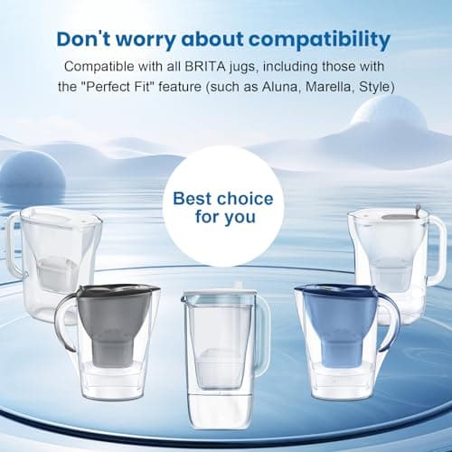 12-Pack Universal Water Filter Cartridges,Replacement for Brita Filter Jugs — view 2