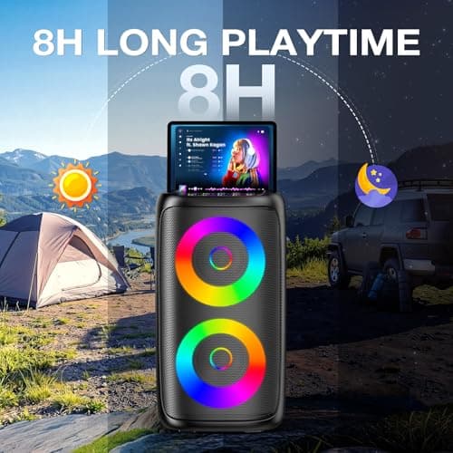 Karaoke Machine 2 Microphones for Adults & Kids,Bluetooth Speaker — view 4