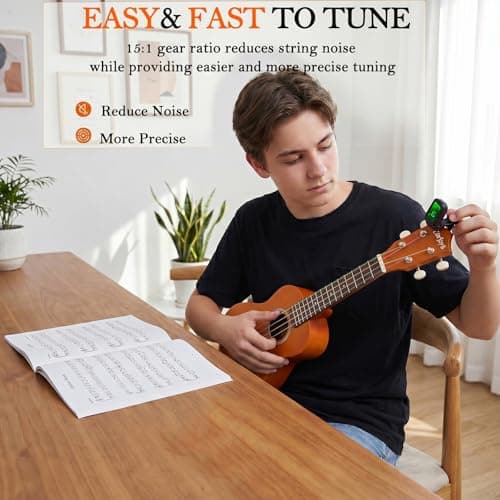 Soprano Ukulele Beginner Kit 21 Inch with Free Online Lesson Fast to Learn — view 3