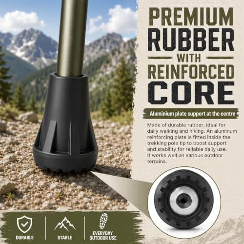Limiebllu 8 Pcs Hiking Poles Rubber Buffer,11mm Walking Pole Rubber Tips — view 4