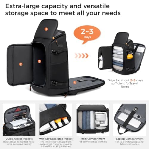 Fenree.geer Travel Backpack for Men 30L,TSA Approved Laptop Backpack — view 2