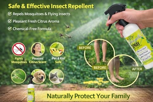 Natural Citronella Spray- 500ml – Plant-Based Insect Repellent & Outdoor Freshener – Long-Lasting Protection for Home, Garden, Camping & Pets – Eco-Friendly, Non-Toxic Formula (500ml) — view 2