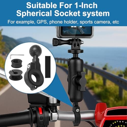 1 inch Ball Mount Accessories Suitable for Handlebars 0.5 inch to 1.26 inch — view 6