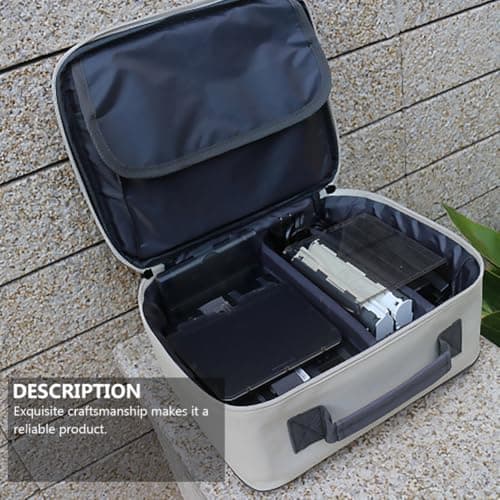 DEARMAMY White Cloth Portable Pouch for Travel Projector and Accessories — view 5
