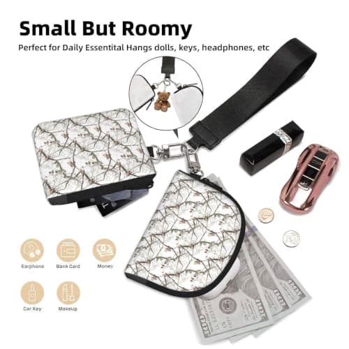 White Trees Camo Print Wrist Strap Outdoor Sports Bag Unisex Fitness Accessory Running Travel Gift — view 4