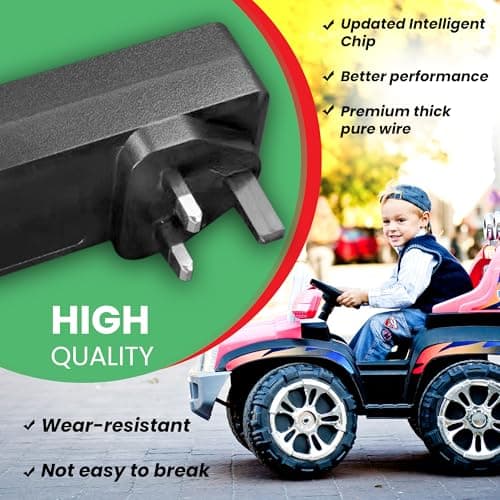 24V Charger for Kids Electric Ride-On Cars – 1.45m Cable, Green Light Indicator, Battery Charger for Jeep, Scooter, Quad Bike, Toys, and More — view 6