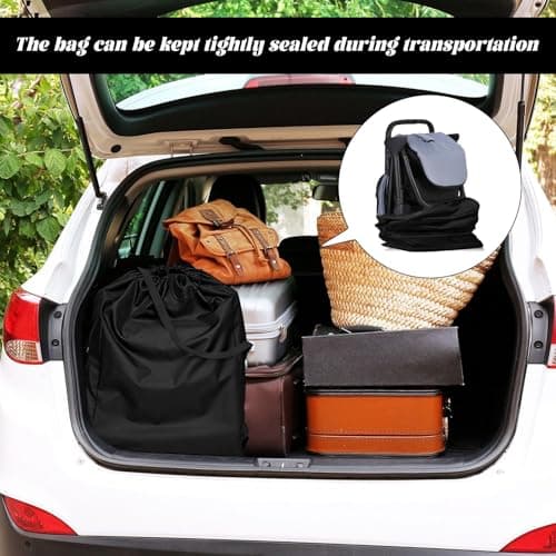Grosion 1PCS Travel Stroller Bag for Airplane, Waterproof Durable Stroller Travel Bag,Pushchair Cover Storage Bag for Baby Child Kids,for Transport and Home Storage — view 5