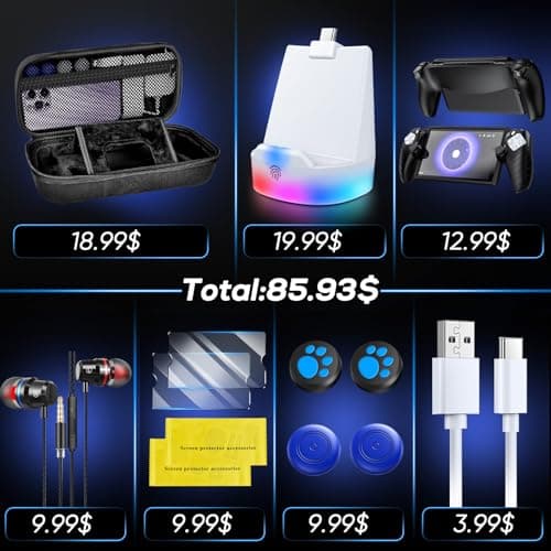 13 in 1 Bundle Accessories for Playstation Portal with RGB Charging Dock — view 2