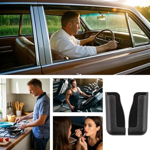 Car Mount For Phone – Adhesive Back Seat Holder, Secure Sticky Support Base, Compatible With 6.8 Inch Screens | Vehicle Phone Stand, Travel Entertainment Use — view 3