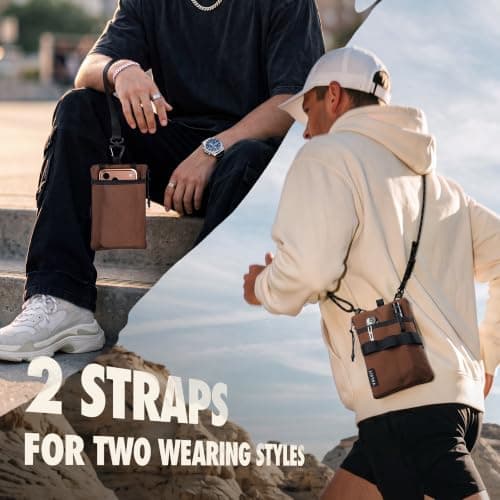 VULKIT Minimalist Travel Wallet RFID Blocking with Lanyard and Wrist Strap — view 2