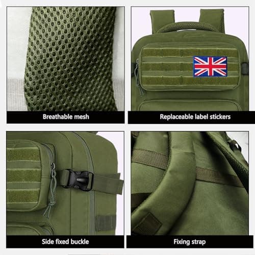Lesbyit 36L Waterproof Hiking Backpack Tactical Military Backpack — view 5