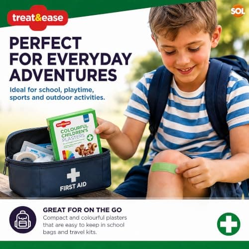 SOL 200pk Kids Plasters - Washproof Plasters for Kids Assorted Sizes — view 6