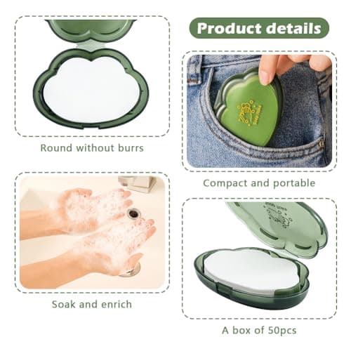 Parthan 3 Boxes Travel Soap Sheets 150 Pcs Paper Soap Sheets Scented Soap Paper Hand Wash Paper for Indoor or Travel Camping Hiking Outdoor Activities — view 2