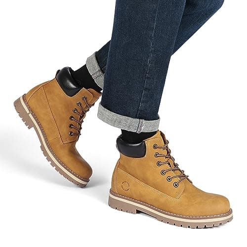 Bruno Marc Mens Snow Boots Ankle Hiking,Size 7,Yellow,SBSB226M-E — view 2
