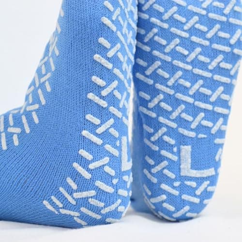 Interweave Healthcare Double-Tread Non-Slip Hospital Socks Blue (1 Pair), Fall Prevention Socks, As Used by NHS Hospitals — view 4