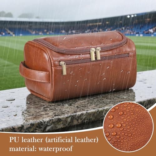 Zocipro Leather Toiletry Bag for Men PU Artificial Leather Wash Bag — view 4