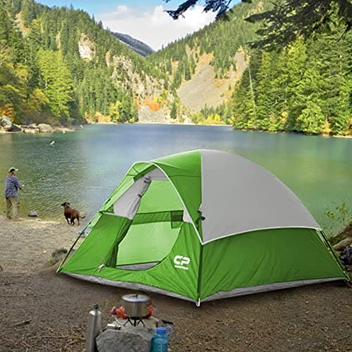 CAMPROS CP 3-4 Person Camping Tent Waterproof, Lightweight Dome Tent with Rainfly, Mesh Windows and Ventilation, Easy Setup Family Tent for Camping, Festivals, Hiking and Outdoor Adventures — view 3