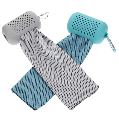 Hemobllo 2 Sets Cooling Towel Silicone Case Sports Towel for Fitness