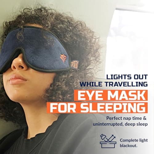 The Pack Wolf Company - Blackout Eye Masks for Sleeping, Contoured 3D Eye Mask for Sleeping, Memory Foam Sleep Mask, Eye Mask with Travel Pouch and Ear Plugs, Eyelash Friendly Blackout Sleeping Mask — view 5