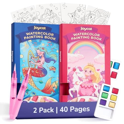 JoyCat 2 Pack Pocket Paint with Water Coloring Books for Kids