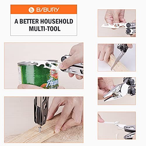 BIBURY Multitools Pliers, 18 in 1 Titanium Plating Multi-Tool — view 4