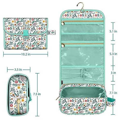 FINPAC Portable Toiletry Travel Wash Bag, Large Hanging Makeup Organiser — view 6