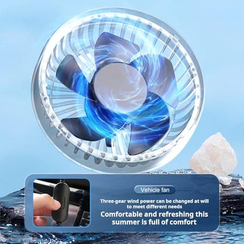 Efficiency USB Car Vent Fan Fast Cooling Solution Portable Cooling Clip Fan for Hot Days Road Trip Car Vent Exhaust Coolers — view 5
