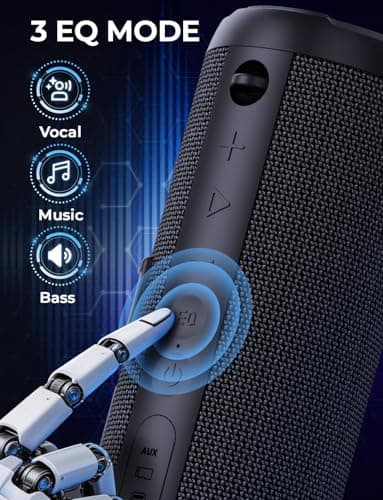 RIENOK Bluetooth Speaker 40W Wireless Speaker Portable Dual Pairing HD Stereo Sound IPX7 Waterproof Bluetooth 5.0 Outdoor Sport Speaker — view 3