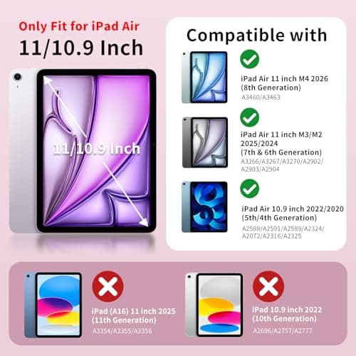 MoKo Case for iPad Air 11 inch M4/M3/M2 2026/2025/2024, Lavender Purple — view 2