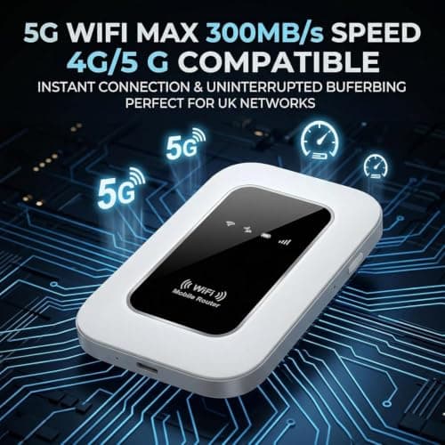 5G Portable WiFi 6 MiFi Hotspot, Mobile WiFi Router 5G,Unlocked SIM Slot — view 2