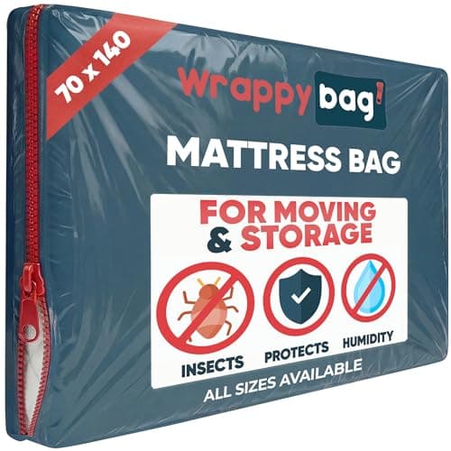 Wrappybag Mattress Bag for Moving - Opaque Storage Cover Toddler