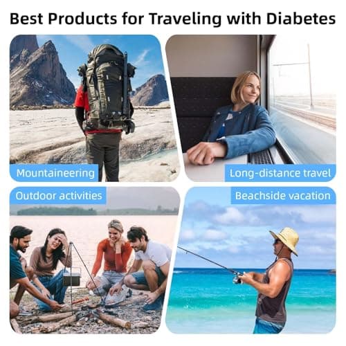 Defresit 24h Insulin Cooler Travel Case - TSA Approved Medication Diabetic Cooler for Travel with Thermometer Temperature Display Refrigerated Medicine Organizer Bag with 2 Ice Pack Blue — view 3