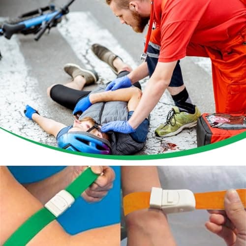 5Pcs Tourniquet with Buckle Adjustable Tourniquet Belt Quick to Release First Aid Torniquetes Medical First Aid Blood Stop Belt,Quick and Slow Release Outdoor Emergency Care for Adult Kid — view 2