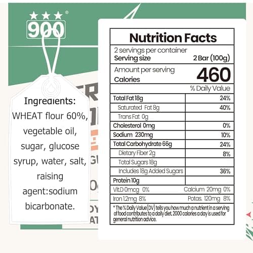 Survival Food, 20 Year Shelf Life High Energy Biscuits, 6 Packs — view 2
