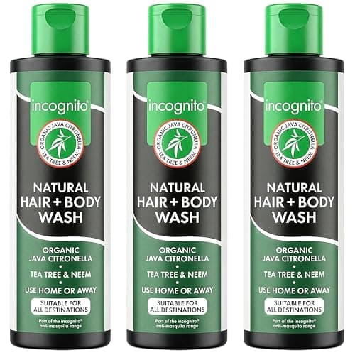 Incognito Citronella Hair and Body Wash Insect Repellent 3 x 200ml