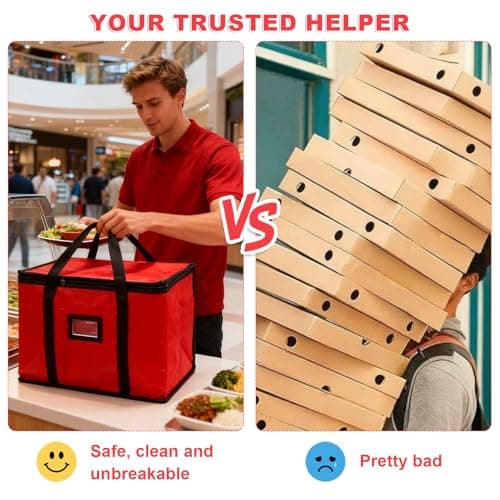 Food Delivery Bag, 70L Insulated Thermal Bag 52 * 35 * 39 CM — view 6
