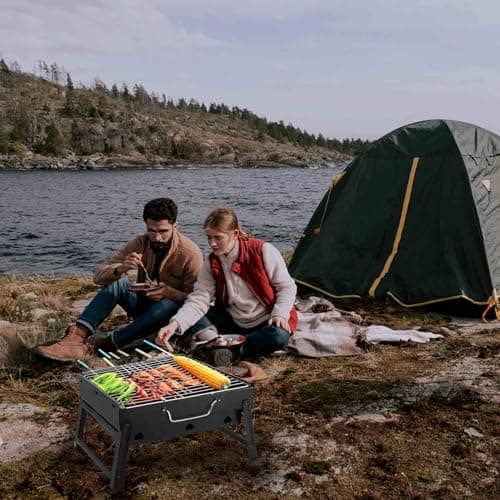 BBQ Barbecue Grill, Portable BBQ grill easy-to-use, Foldable Charcoal Grill — view 5
